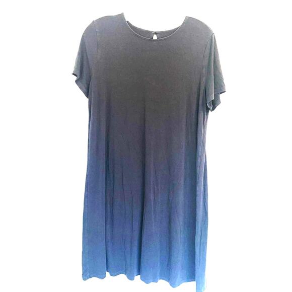 J.Jill Gray Midi Dress M Petite Wearever Collection A-Line Stretch Shift Full - Picture 1 of 6